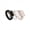 Pack A: Black Silicone / Rose Gold Metal, White Silicone / Rose Gold Metal, Moonlight Silicone / Rose Gold Metal, variant on ThunderFit Trinity Stone Silicone Rings for Her - Faux Gemstone Rubber Wedding Engagement Bands for Women's, Variety Multipacks 1-3