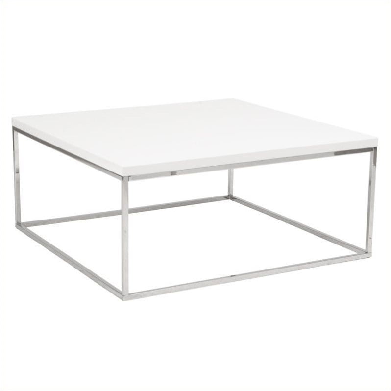 Eurostyle Teresa Square Coffee Table In White Lacquer