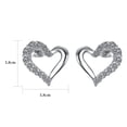 thumbnail image 4 of Yoursfs Silver Open Heart Stud Earrings for Women Platinum Plated Cubic Zirconia Earrings Studs Hypoallergenic Earring Jewelry for Wife Girlfriend Gifts, 4 of 6