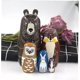 thumbnail image 2 of Matryoshka rusa de madera con dibujos animados de animales, muñecas anidadas, oso pardo, león marino, búho, conejo, mapache, juego de muñecas rusas de 5 capas, manualidades Hy, 2 of 5