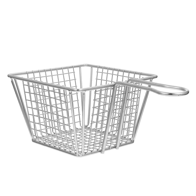 DRAFIDEEP 1Pc Practical Stainless Steel Frying Basket for Frying and Food Straining