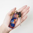 thumbnail image 4 of Wukai Rooster Oil Painting Print Leather Car Keychain, Universal Key Fob Keychain, Leather Key Chain Holder for Men and Women,360 Degree Rotatable, 4 of 5
