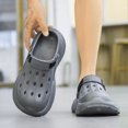 thumbnail image 2 of Rokment Mens Ortho Clogs Garden Shoes with Back Strap Lightweight Comfortable Chunky Pool Slides Bathroom Shower Water Sandals Closed Toe Beach Slippers, 2 of 7