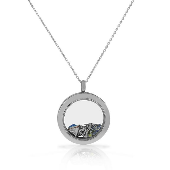 EDFORCE Stainless Steel Sea Marine Fish Locket Pendant Necklace - Charms Included