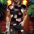 thumbnail image 1 of Ceisia Men Casual Round Neck Printing Pullover Fitness Gift Sports Short Sleeve T-Shirt - Valentine's Day Casual Tops, 1 of 5