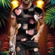 thumbnail image 1 of TaTaai Men's Valentine's Day Print T-Shirt, Short Sleeve Round Neck Casual Top, Romantic Gift Blouse Gift, 1 of 4
