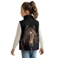 thumbnail image 2 of Uorisanigo Unisex Boys Girls Zippered Vest Western Horse Print Sleeveless Jacket Stand Up Collar Jackets Vests with Pockets Puffy Fleece Puffer Vest Fall Winter Outfits Clothes Size 2-12, 2 of 7