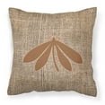 thumbnail image 2 of Carolines Treasures BB1060-BL-BN-PW1818 Moth Burlap and Brown   Canvas Fabric Decorative Pillow BB1060 18H x18W, 2 of 2