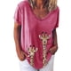 thumbnail image 1 of Elegante mujer con cuello en V estampado camiseta blusa Tops sudadera OAVQHLG3B Store  lin121212, 1 of 4