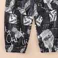 thumbnail image 4 of Pants for Girls To Ice Silk Newspaper Doodle Print Proof Loose Fit Daily Fall Trousers, 4 of 4