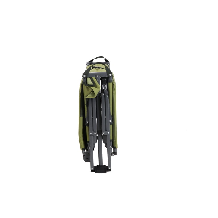Ozark Trail Adjustable Camping Cot with Quick-Fold Design, Green