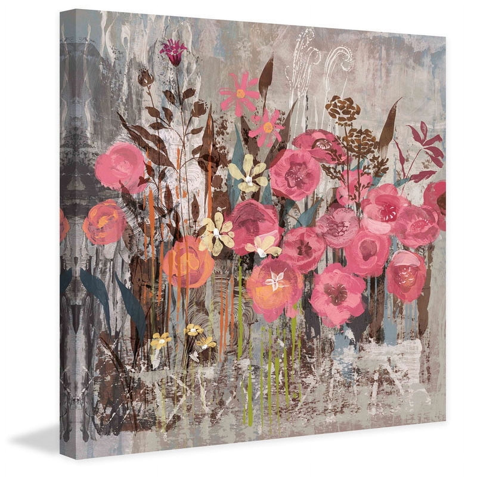 Marmont Hill "Floral Frenzy Pink II" Painting Print on Canvas