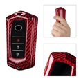 thumbnail image 1 of Carbon Fiber Car Key Chain Case Protective Case Fits for Toyota Alphard RAV4 Hilux Red -, 1 of 4