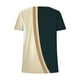 thumbnail image 5 of ICHUANYI Clearance Fashion Womens Casual Printed Square Neck Short Sleeve Buttons Tops Loose Blouses(Army Green, S) ICHUANYI WER2023080703711, 5 of 5
