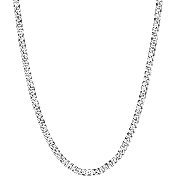 Chain for Men Miami Cuban Curb Link Chain Necklace for Men Stainless