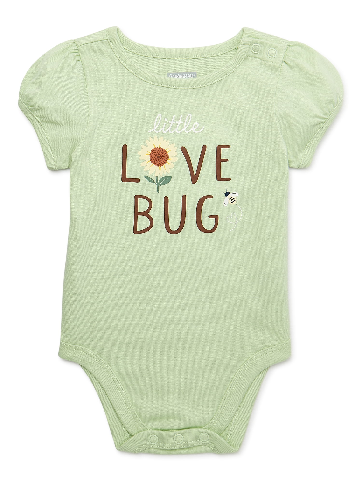 Garanimals Baby Girls Short Sleeve Graphic Bodysuit, Sizes 0/3M-24M