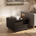 thumbnail image 6 of Livtab Smart End Table with Fridge Drawer, Charging Station and Control Panel for Living Room, Black, 6 of 8
