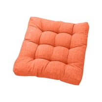 PureCasa Polyester Thick Chair Cushion for Car Home Office School, Comfortable Seat Cushions Breathable Soft Floor Throw Pillows for Sofa Chair Floor, 17.7"x17.7", Square, 1PC, Orange