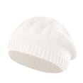 thumbnail image 1 of Autumn Winter Warm Soft Casual Artist Painter Cap Beanies Cap Baby Beret Hat Knitted WHITE, 1 of 8