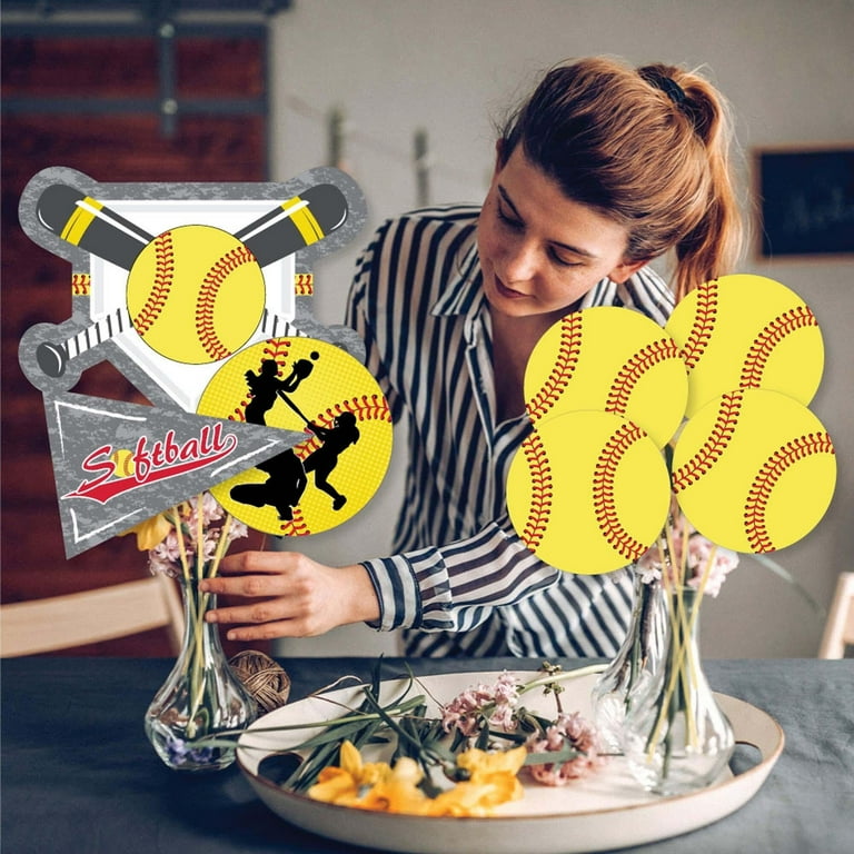 Diy Softball Centerpieces