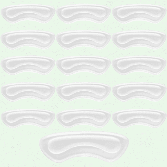 16Pcs Clear Heel Grips Shoes Too Big Set, Gel Shoe Liners, Shoe Wipe Included
