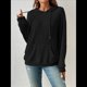 thumbnail image 5 of Sudadera Informal con Capucha y Bolsillo Frontal de Larga con Cordón para Mujer Negro M, 5 of 9