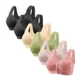 thumbnail image 1 of Posijego Women's Front Closure Bra 6 Pack Womens Plus Size Wireless Push up Full Coverage Everyday Bralettes, 1 of 2