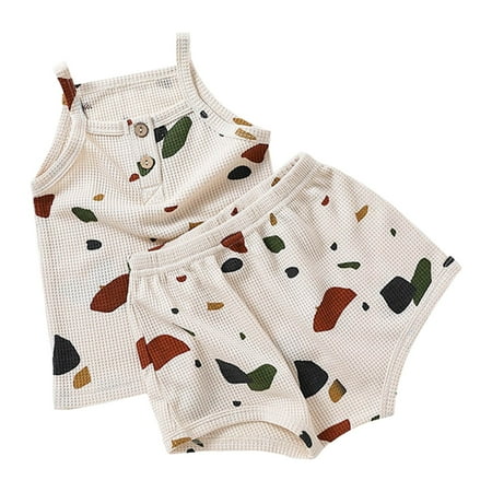 

Kid Toddler Baby Girl Clothes Camisole Tops Sling Vest Elastic Waist Floral Print Shorts Cute Summer Outfit Set Swaddling Blankets for Baby Girls Baby Girl Niece Clothes New Born Clothes for Girls Set