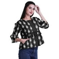 thumbnail image 3 of Moomaya Boho Tops Cotton Casual Loose Blouses Summer Wear Top Round Neck T Shirt, 3 of 5