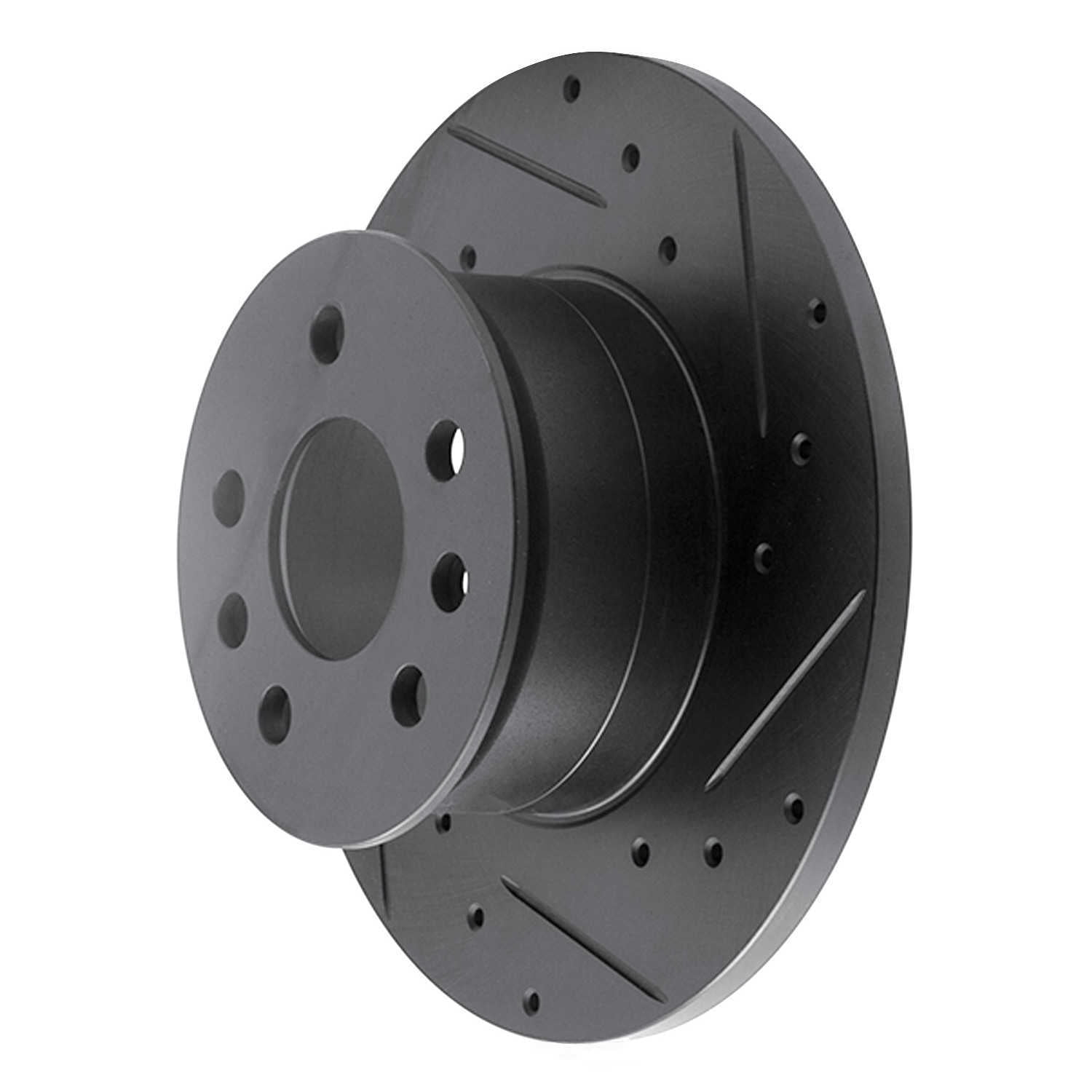 Dynamic Friction Company 633-74036R DFC Brake Rotor - Drilled And Slotted - Black