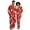 10-Red Snowman, variant on MINTREUS Couple Pajama Sets Soft PJs Sets for Couples/Women/Men Matching Sleepwear with Pockets