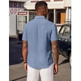 thumbnail image 2 of COOFANDY Button Down Shirts for Men, Short Sleeve Lightweight Summer Beach Cruise Resort Wear, 2 of 6