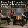 thumbnail image 4 of Sunnydaze Backyard Blaze 29" Rectangle Bronze Finish Steel Outdoor Fireplace with Log Storage, 4 of 22