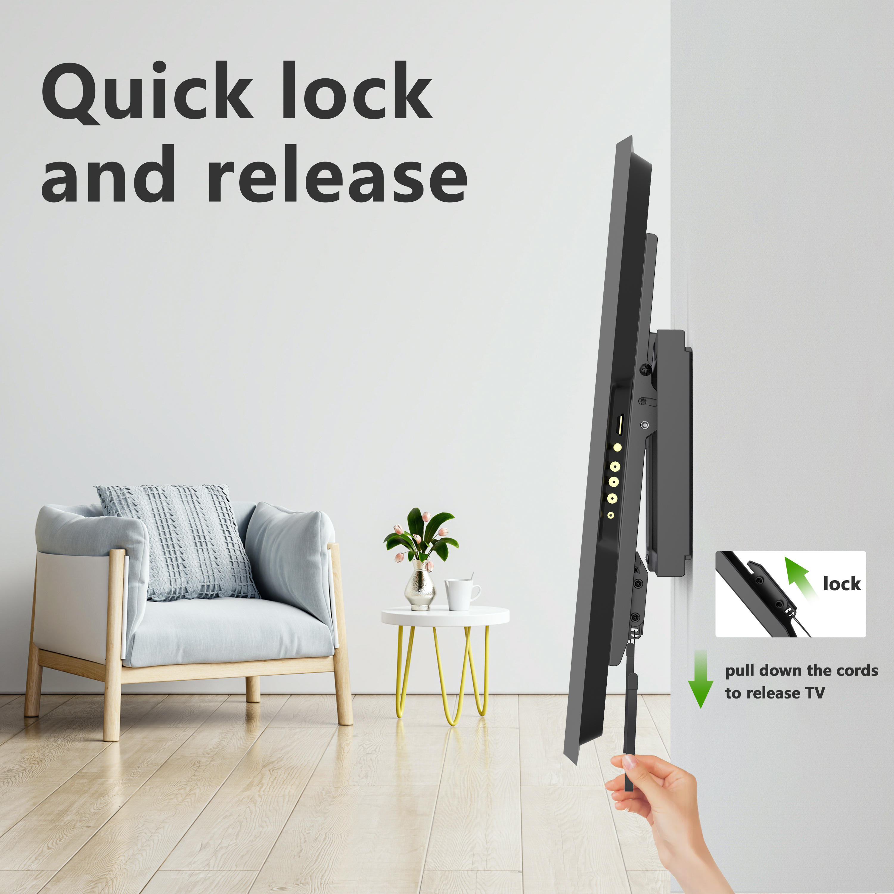 USX MOUNT Fixed TV Wall Mount for 37" to 90" TVs, 132 lbs photo 5