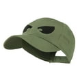 thumbnail image 2 of Halloween Huge Eyes Embroidered Cap - Olive OSFM, 2 of 5
