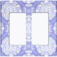 thumbnail image 6 of Metal Light Switch Plate Cover Mandala Purple White Floral Pattern Damask MDL074, 6 of 13