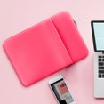 thumbnail image 6 of LLAYOO 11" Laptop Sleeve Case Soft Lining Cover Bag with Front Pocket & Accessories Pouch,Compatible with 11.6 MacBook Air for 11" Notebook Computer Tablet Chromebook(Bright Pink,Upgraded Version), 6 of 7