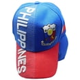 thumbnail image 2 of Philippines Country Letters Emblem Royal Blue Red Bill 3-D Embroidered Cap Hat, 2 of 4