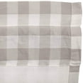 thumbnail image 3 of VHC Brands Panneau de Rideau Court à Carreaux Blancs Style Ferme, 63x36, Gris, 3 of 5