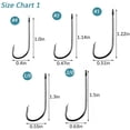 thumbnail image 4 of Baitholder Fishing Hooks Long Shank Beak Jig Hooks,100Pcs Black Jig Fishing Hooks Offset with 2 Baitholder Barbs Size:#4-6/0, 4 of 7