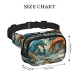 thumbnail image 4 of Balery Red Blue Dragon Battle Epic Mochila Cinturón para Mujeres y Hombres, Bolsa de Cintura Impermeable de Doble Capa con Correa, 4 of 9