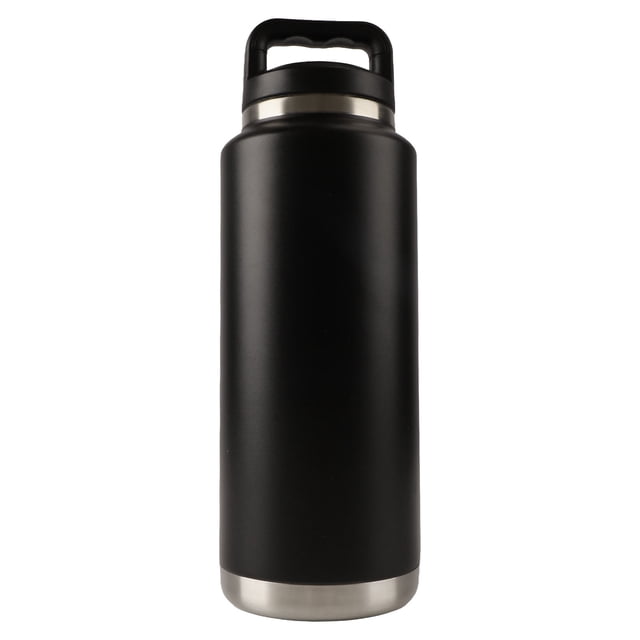Botella de agua para gimnasio, botella de agua deportiva, botella deportiva portátil de acero inoxidable, botella deportiva negra optimizada para la excelencia