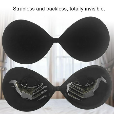 HURRISE Thick Padded Strapless Backless Push Up Silicon Adhesive Invisible Nude Bra Bralette, Backless Bra, Silicon Adhesive