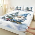 thumbnail image 3 of Castle Fairy Kawaii Blue Gnome 4-Piece Queen Sheet Set for Teens Women Men, 3 of 7