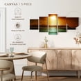 thumbnail image 5 of Elephant Stock La Digue Island Seychelles Sky Wall Art - Horizontal Multi Panel Canvas - Living Room Wall Decor - Beach Multi Panel - Teal And Orange Decor - 92" x 42", 5 of 8