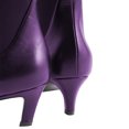 thumbnail image 4 of FSJ Women Casual Square Closed Toe Ankle Boots Kitten Low Heel Slip On Western Elastic Chelsea Booties Walking Dress Classic Shoes Size 7 Purple, 4 of 4