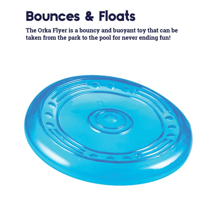 Rubber Flying Disc Dog Fetch Toy, Blue photo 4