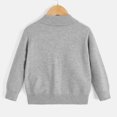 thumbnail image 5 of Girls Cardigan Sweaters Button Up Collar Ribbed Cuffs and Hem Fall Outerwear Knit Jacket with Pockets (4-5T, Gray), 5 of 6