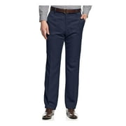 Kenneth Cole Reaction Mens Urban Heather Woven Slim Fit Dress Pants Navy 32/30