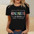 thumbnail image 2 of Afdoent Womens T Shirts Fashion Casual Crew Neck Letter Printed Short Sleeve T Shirt Top Tee Shirts For Women Trendy, 2 of 4